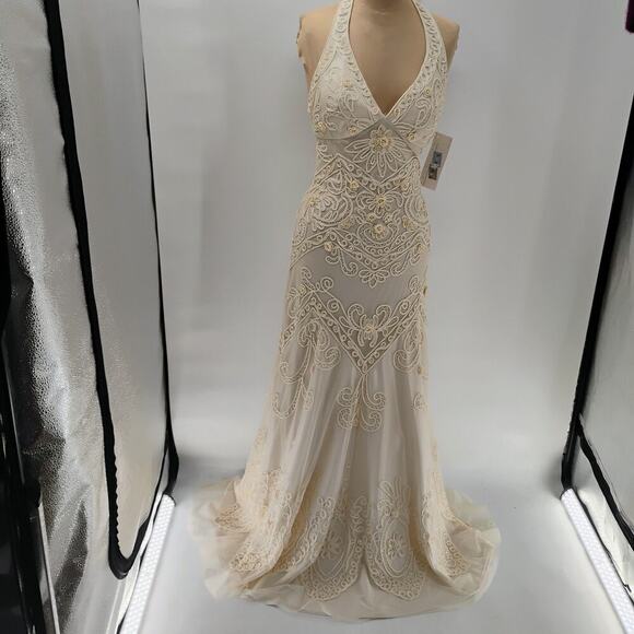 SUE WONG Stunning Sequin Beaded Dress Gown 4 beaded ball gown gala bridal weddin - Picture 1 of 15